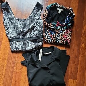 Nine West Black and Multicolor Women's Blouses